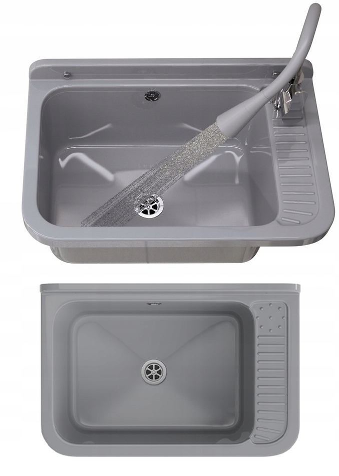 Technický Dřez Sada Šedá Komora Velká Šedá Flexibilní Baterie