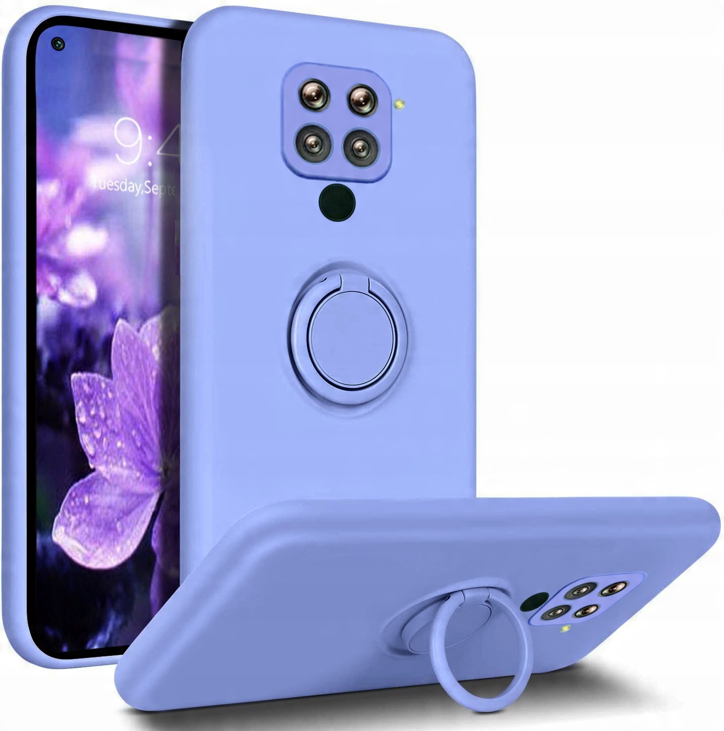 

Etui Silikon Ring + Szkło do Xiaomi Redmi Note 9