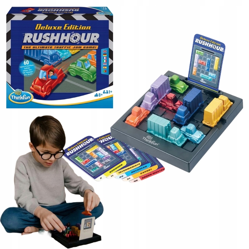 THINKFUN RUSH HOUR DELUXE EDITION GRA PLANSZOWA LOGICZNA 60 ZADAŃ 1 GRACZ