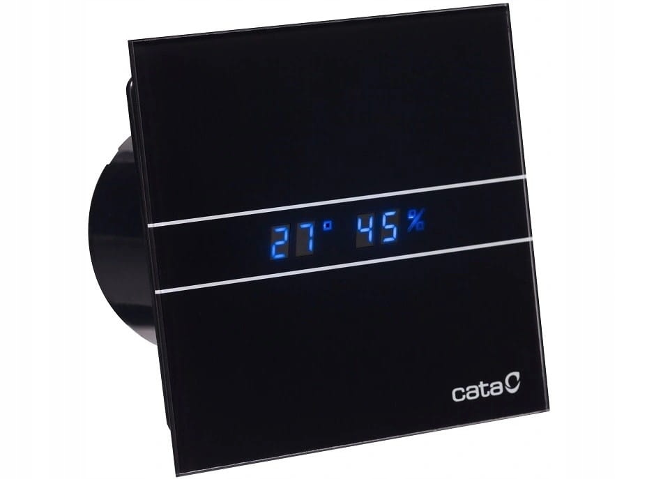 Wentylator łazienkowy Cata E120 Gth Black +czujnik wilgotności