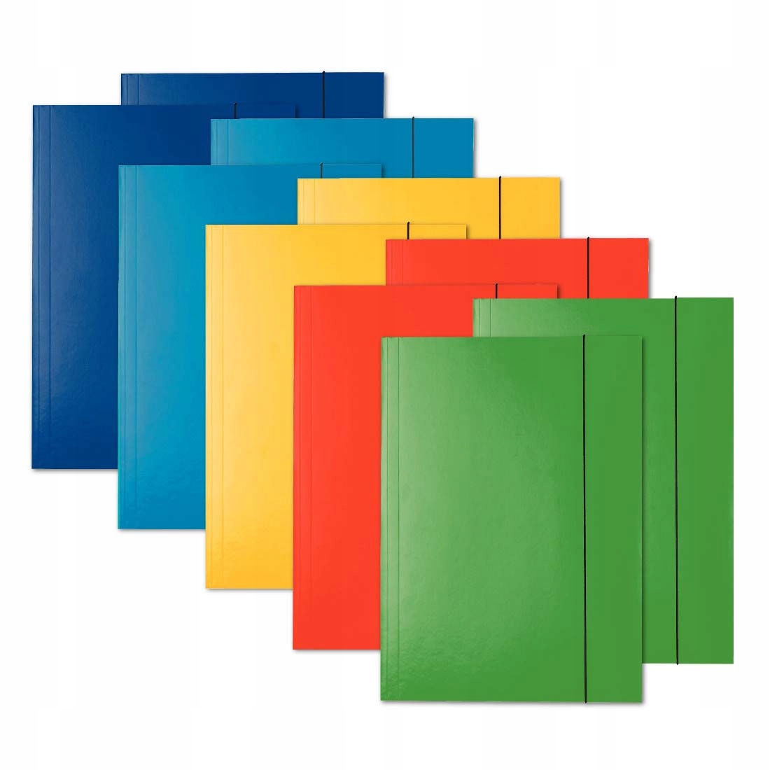 10szt Teczka A4 Z Gumką Esselte Lakierowana Teczki