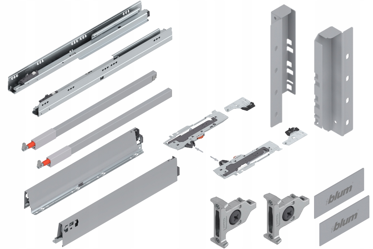 Blum Zásuvka Tandembox 500 Stredná Tip-On C Šedá