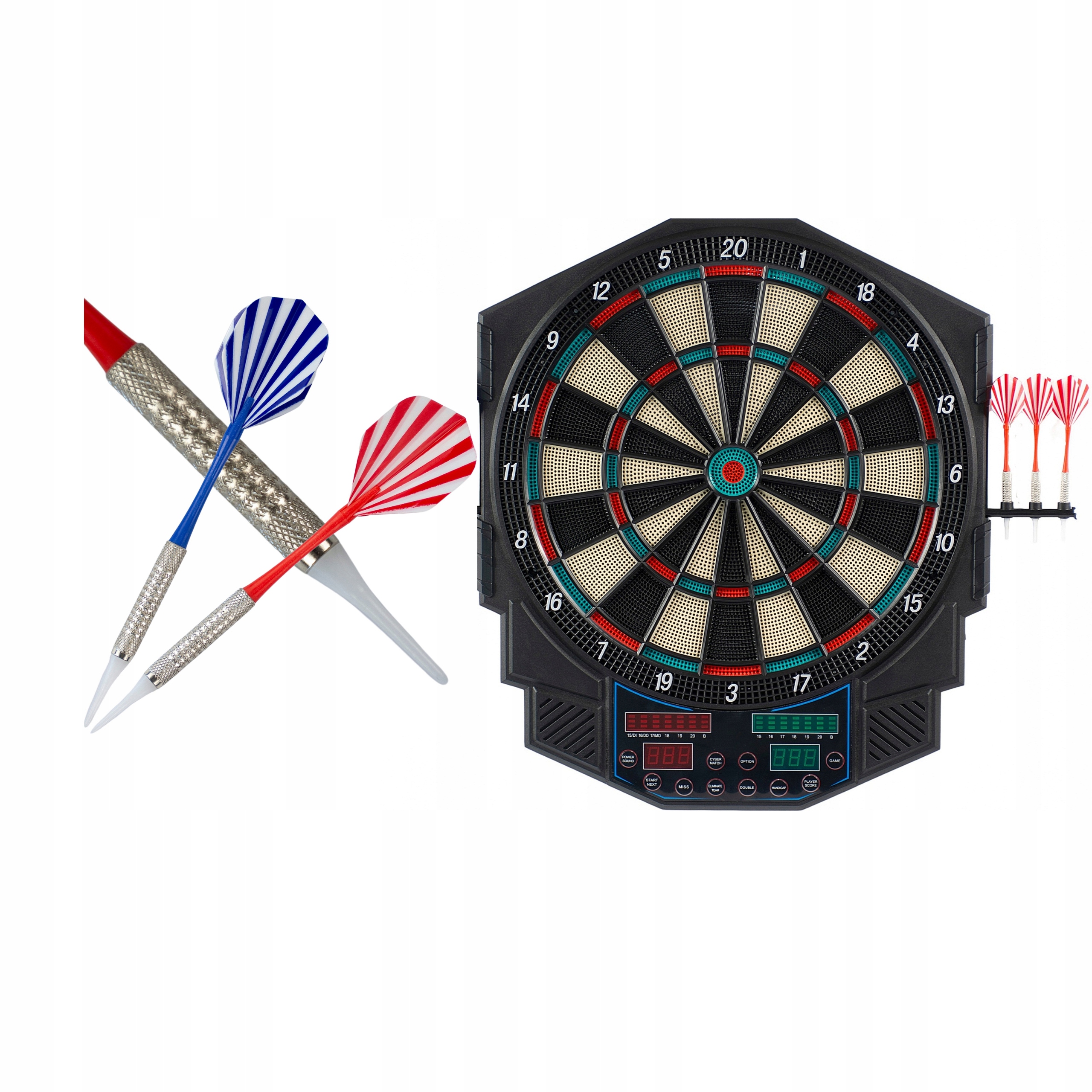 Černý Led terč 49 Cm elektronický, 4 displeje, napájecí zdroj