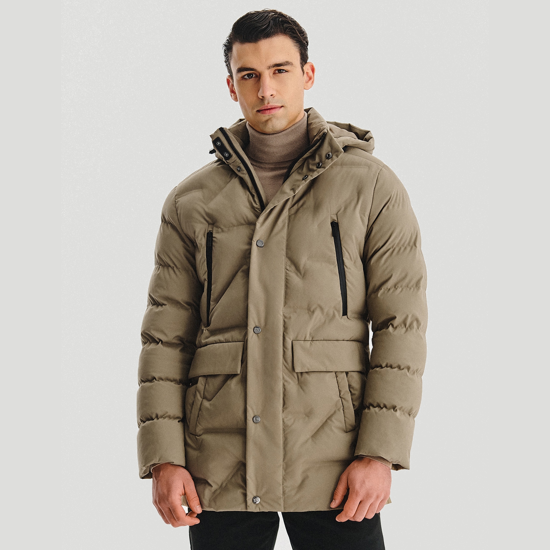 Pánská prošívaná bunda v béžové barvě Na zimu Pako Lorente vel