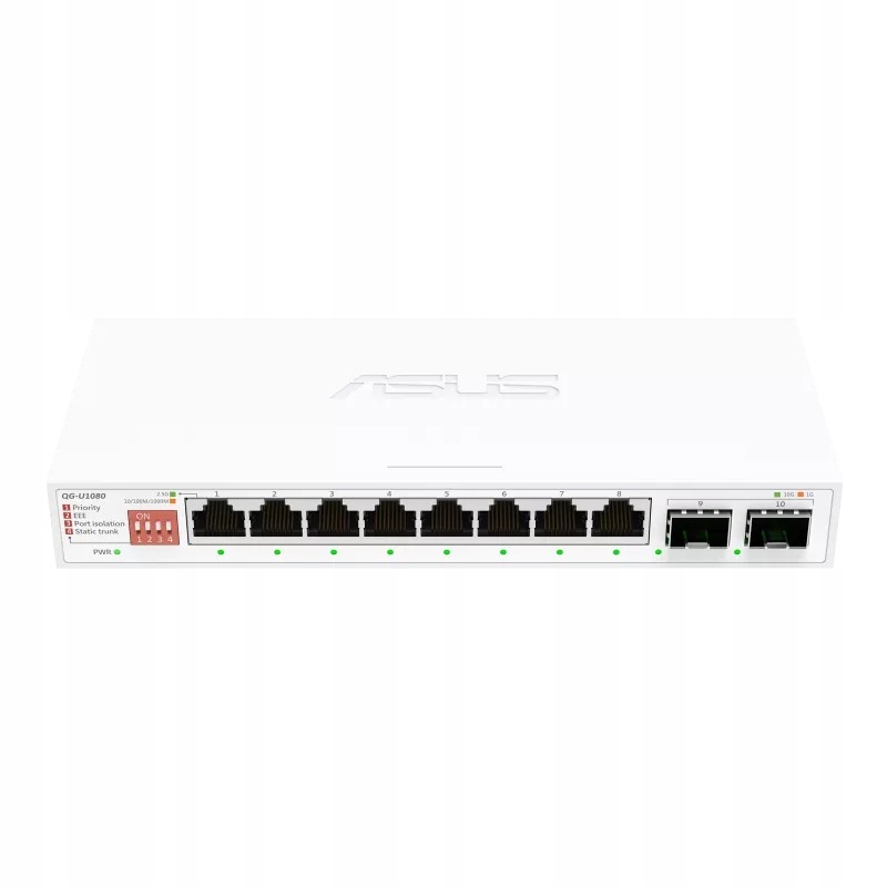 Przełącznik niezarządzalny QG-U1080 8 portów 2.5G 2 porty 10G Sfp+