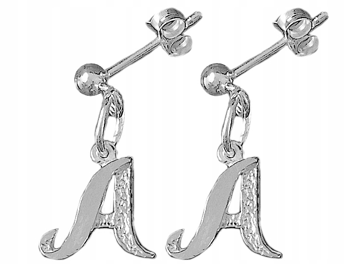 

Versil kolczyki literka literki A-z Srebro 0,925