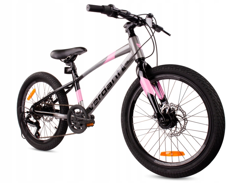 Rower dziecięcy Sun Baby Verdant 20 cali dla dziewczynki Grafitowo-różowy
