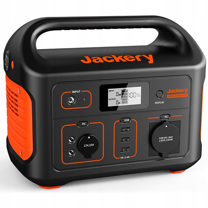 STACJA ZASILANIA POWERBANK JACKERY EXPLORER 500EU + ŁADOWARKA DO AUTA LEKKA