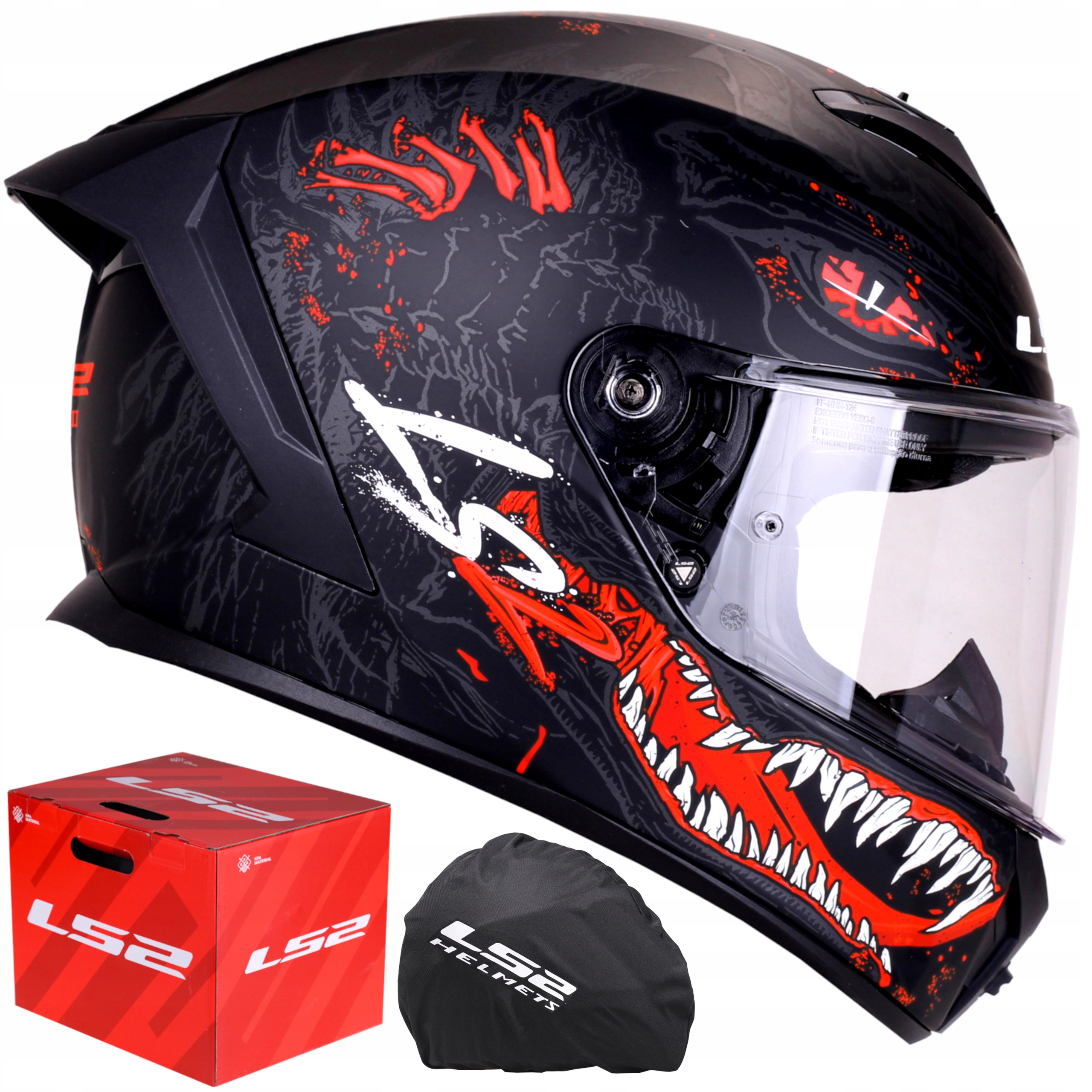 Kask motocyklowy LS2 FF820 Rapid III Kaiju integralny Ece 22.06 na motor