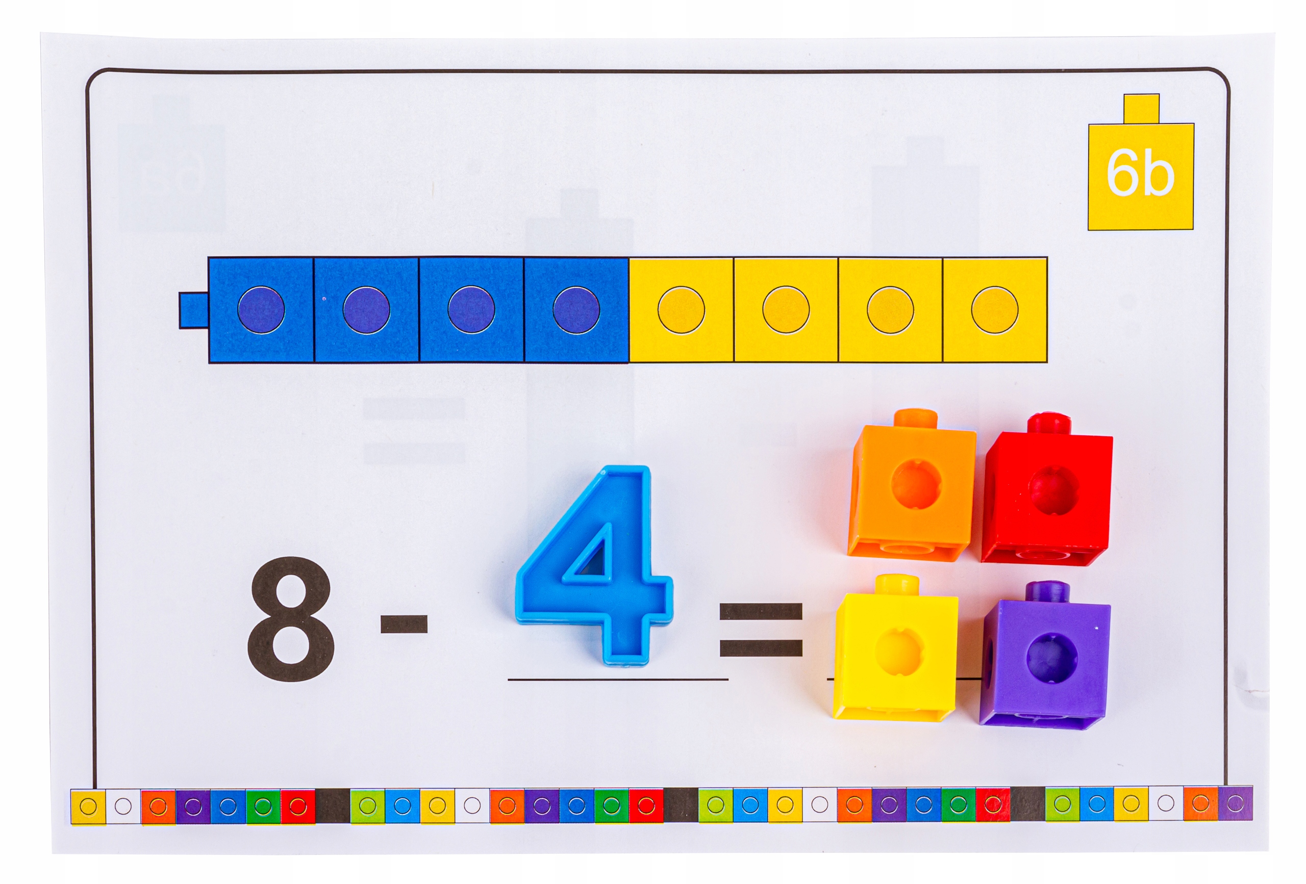 Edukacyjna LOGICZNA GRA DLA DZIECI NAUKA MATEMATYKI KLOCKI układanka Materiał plastik