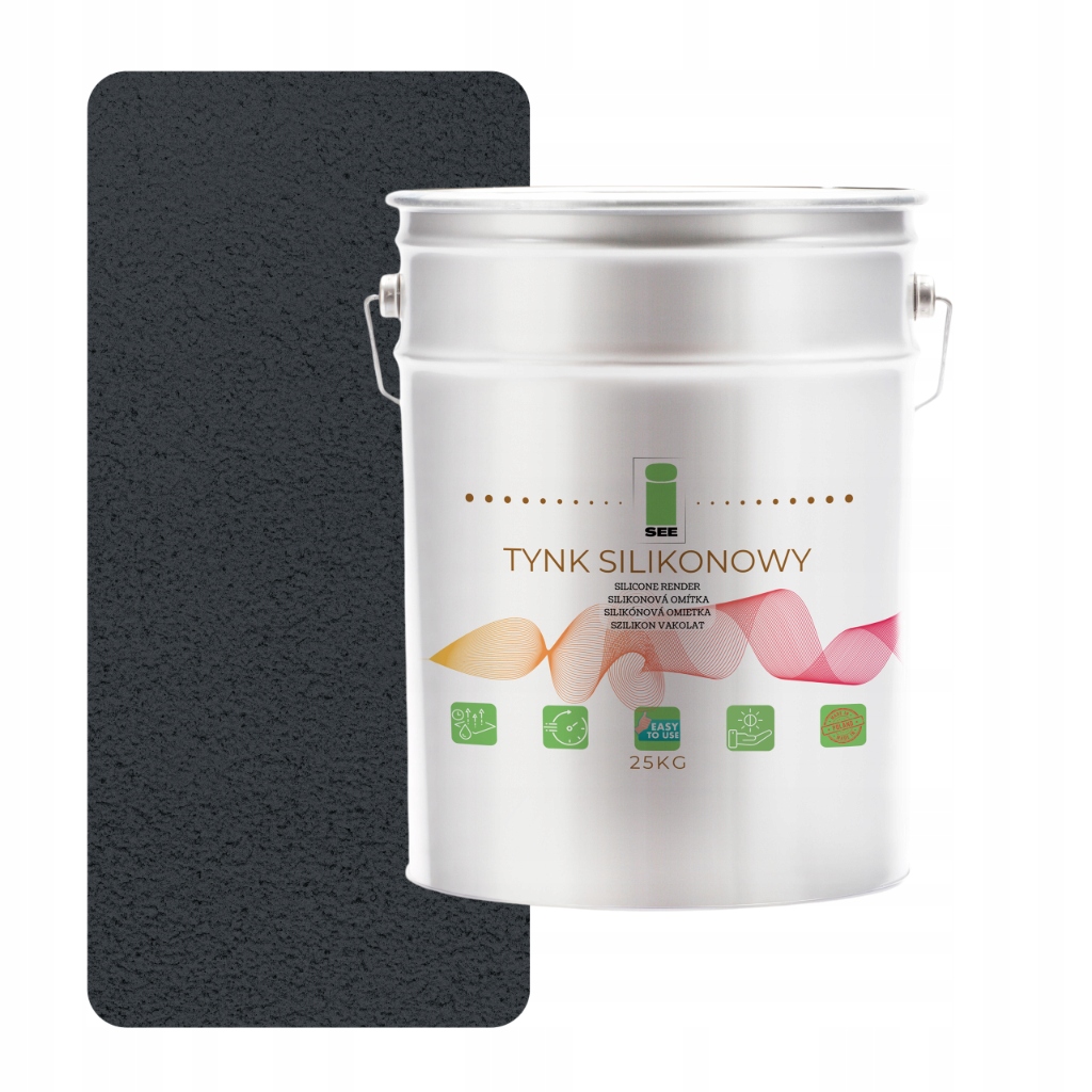 Silikónová Omietka 7016 Fasádna Vonkajšia Sivá Grafitová 1.0 MM 25 Kg