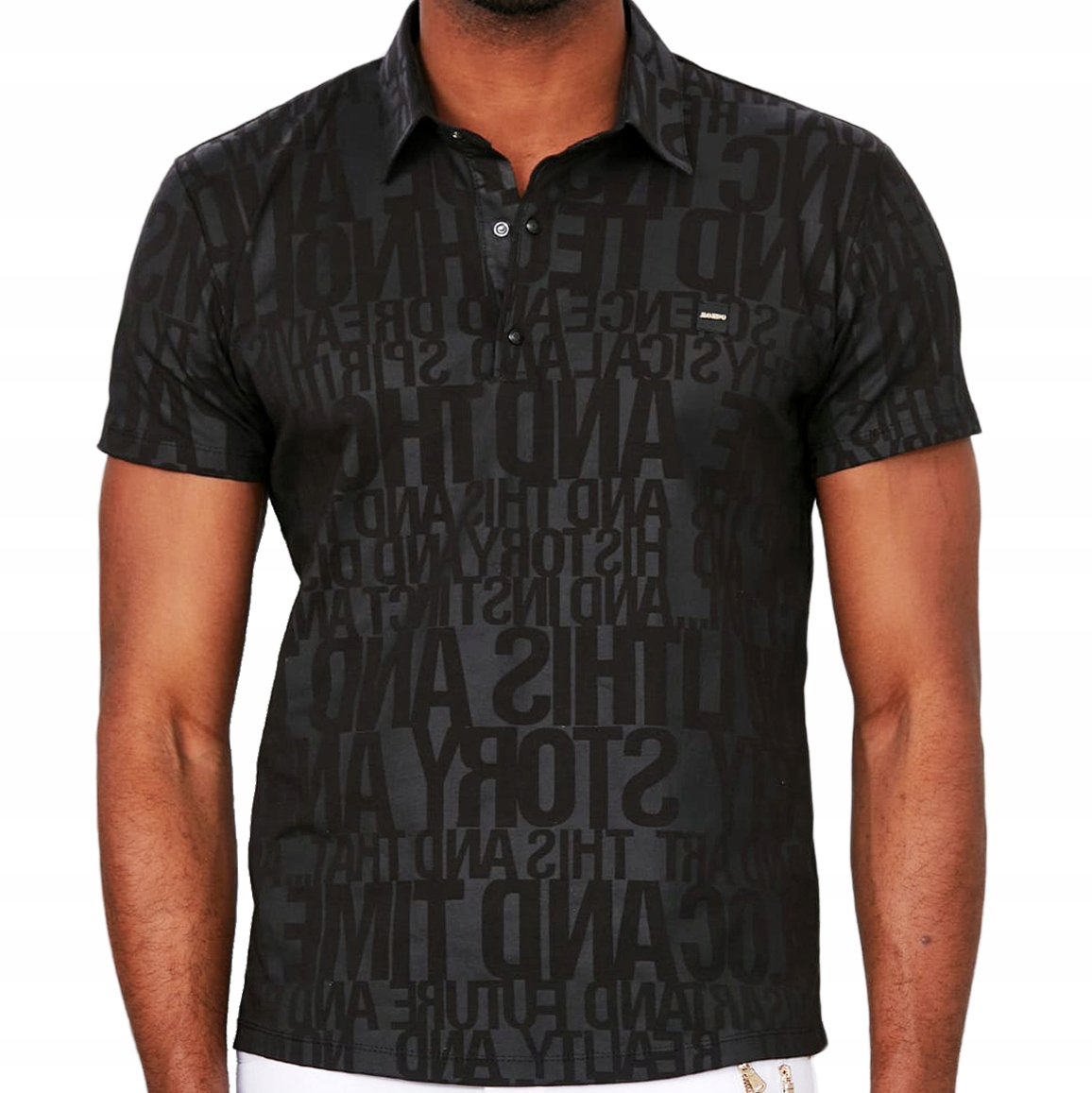 

Polo T shirt Bluzka Męska Mondo Letters Limited