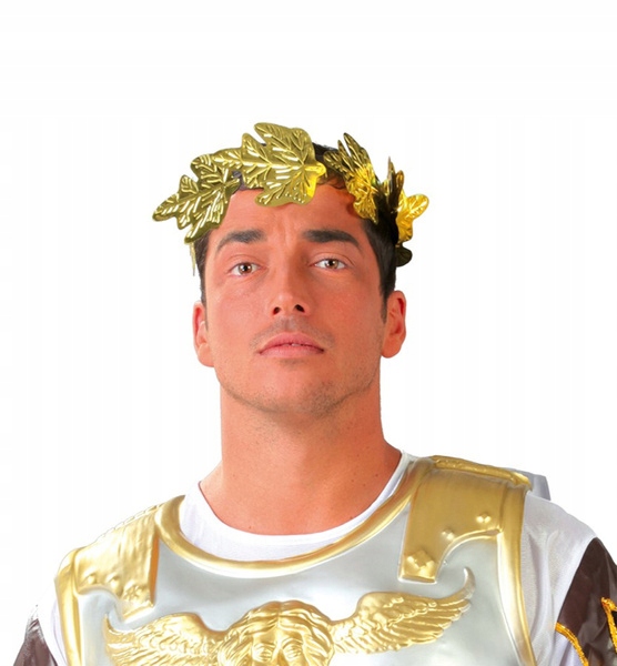 WIENIEC ZŁOTE LIŚCIE LAUROWE BÓG RZYMIANIN CEZAR