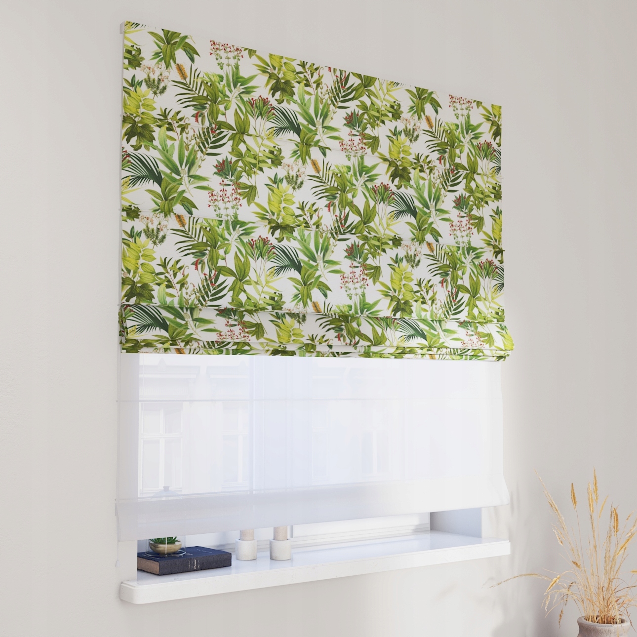 Hotová římská roleta Duo 120 x 150 cm zelená