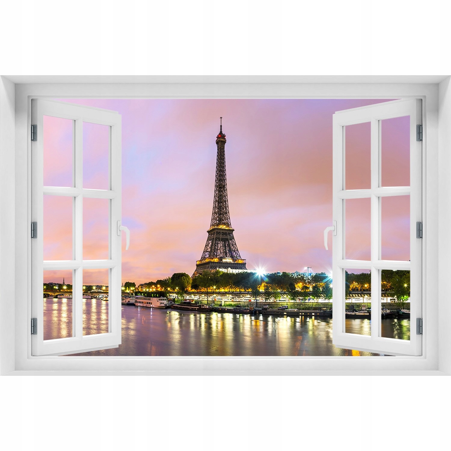 

Naklejka na ścianę 3D Okno Wieża Eiffla Paryż