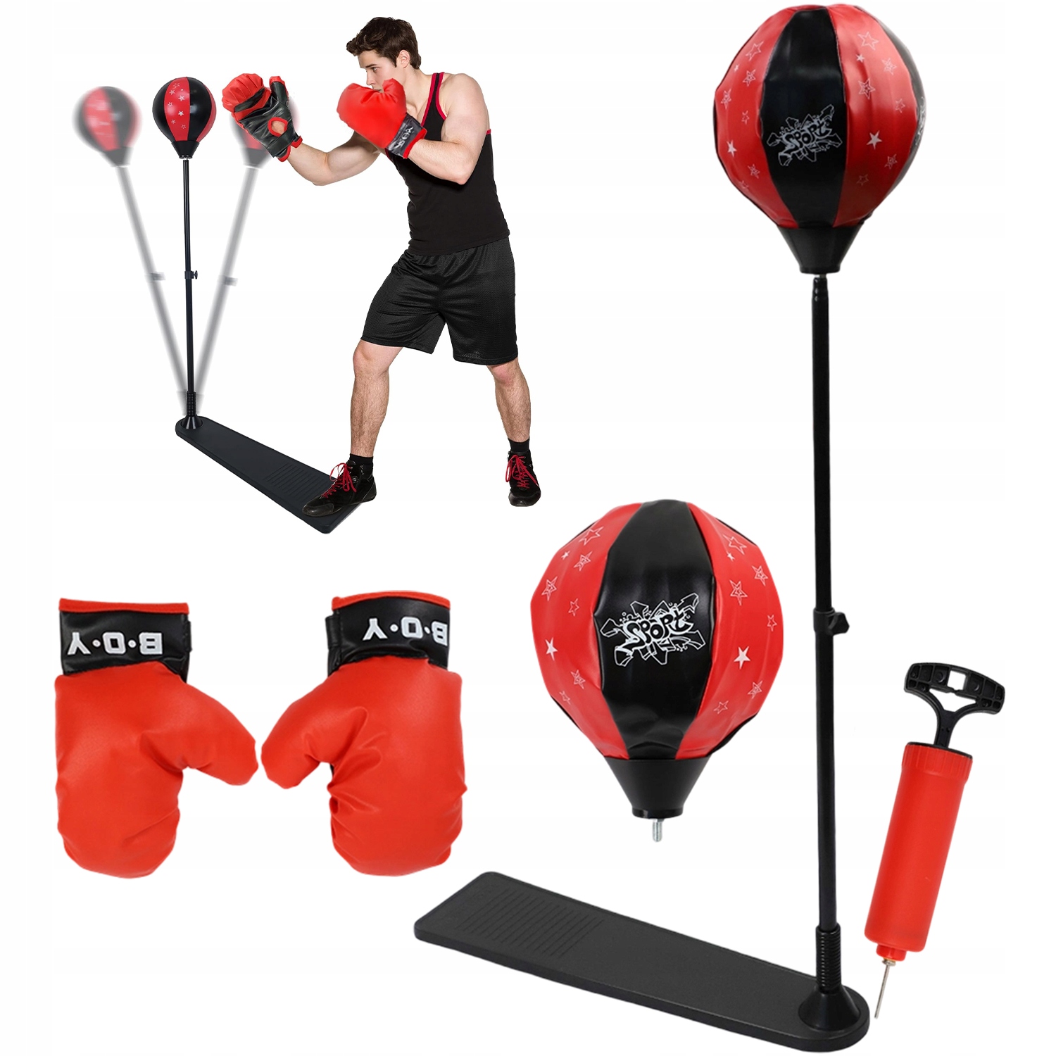 Boxovací Sada Pro Děti I Dospělé, Boxovací Pytel S Rukavicemi