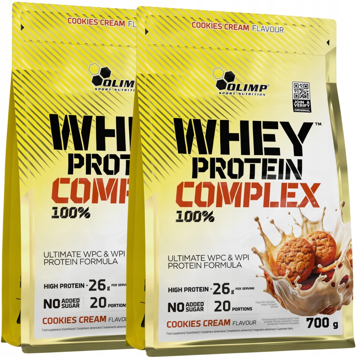 Olimp Whey Protein Complex 1400g Protein Wpc Wpi 2x700g Sušenky s krémem