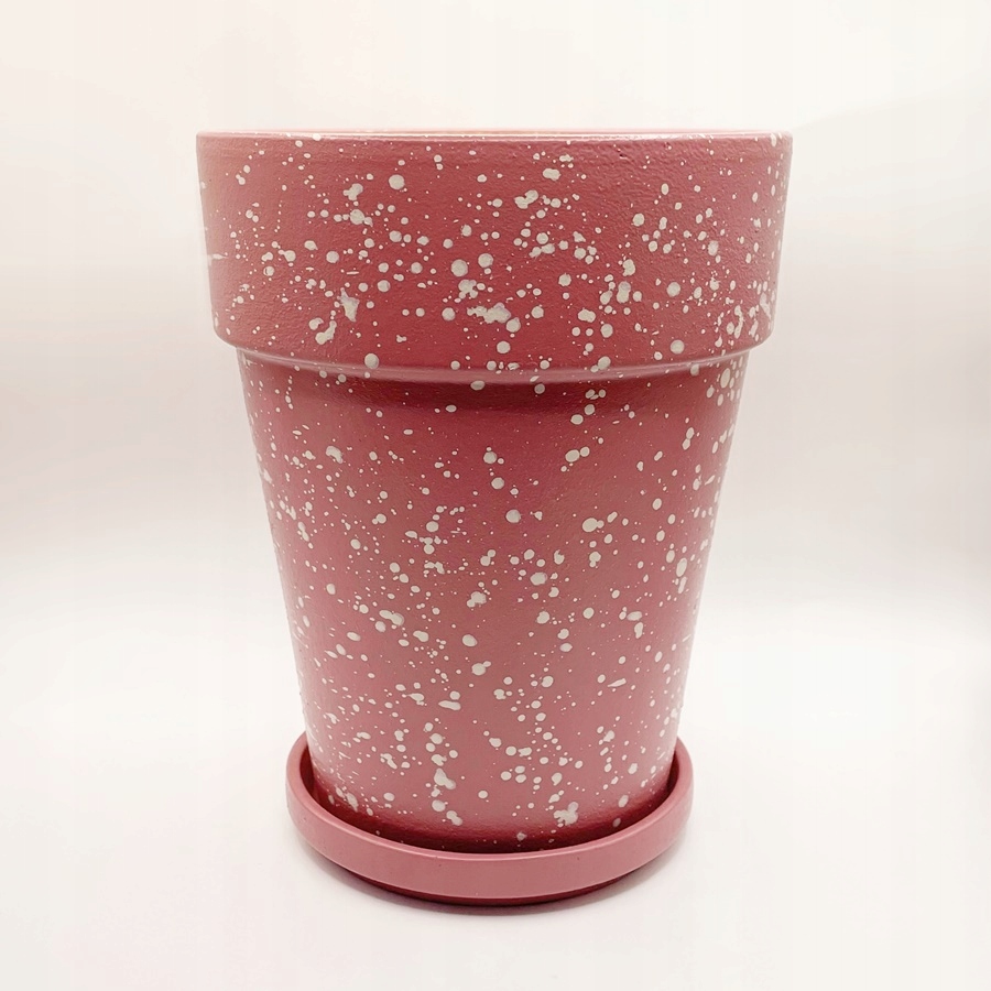 

Doniczka Osłonka 11 cm terakota Handmade D8 Różowa