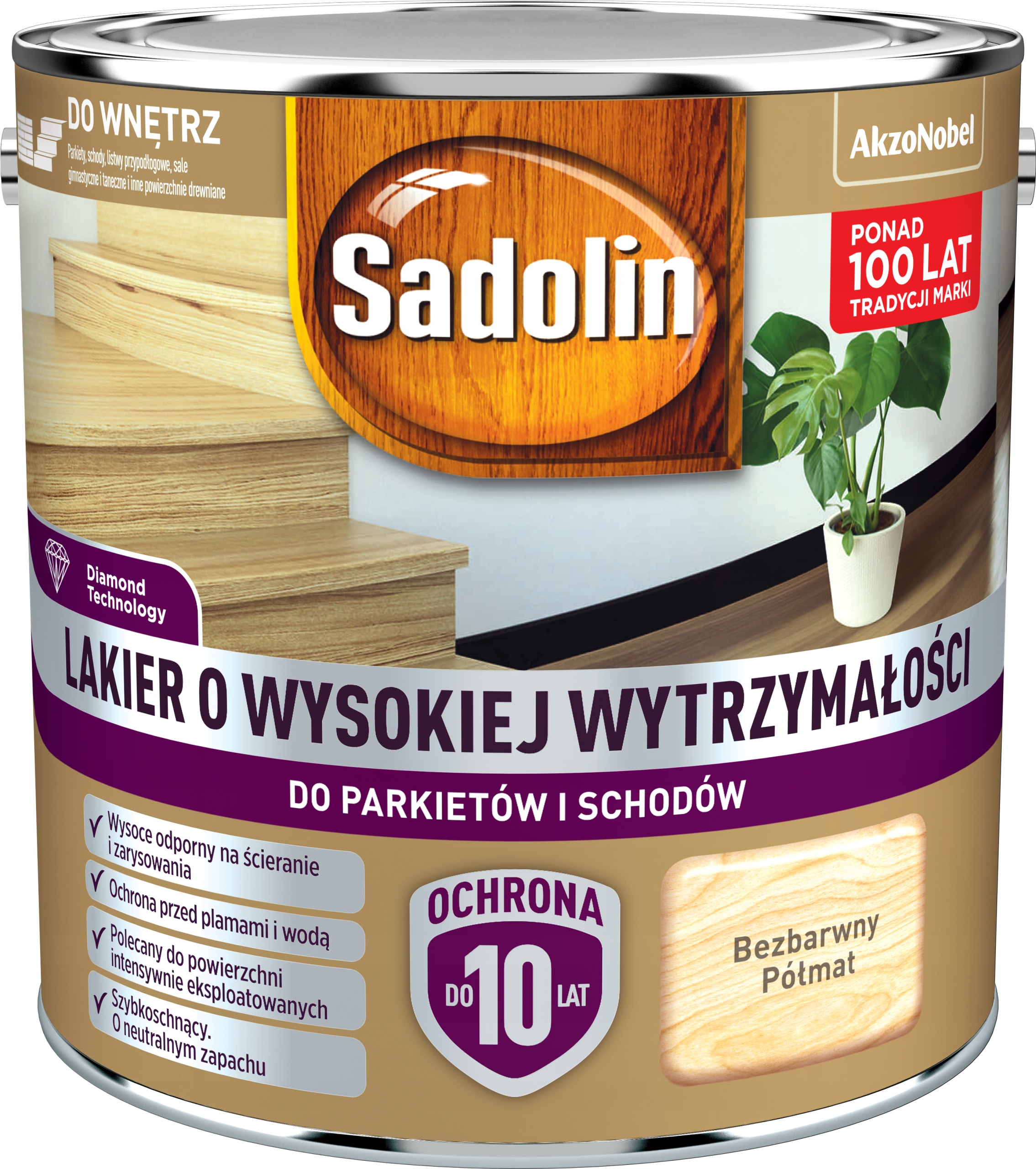 Lakier O Wysokiej Wytrzymałości Sadolin- połysk, 2.5l