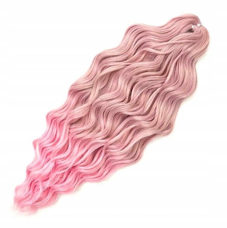 Włosy syntetyczne afroloki fala do czesania Anna 60cm 300g |kolor: TGPINK12