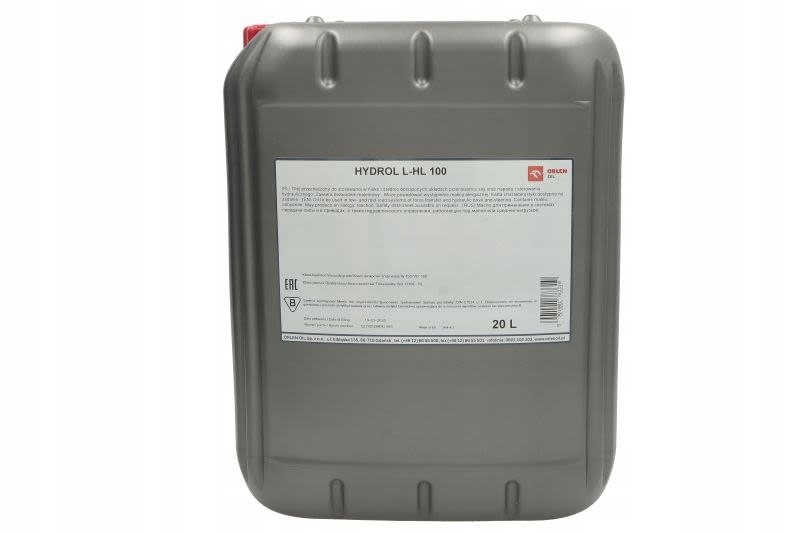 Hydraulický olej Hydrol (20L) 100, Hl, Iso 11158 Orlen Hydrol L-hl 100 20L