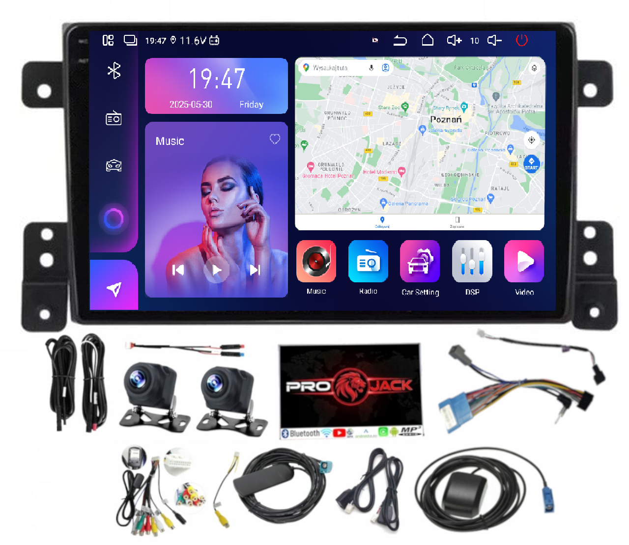 Rádio Navigace Suzuki Grand Vitara 2005-14 Carplay Android 8GB 256GB Sim