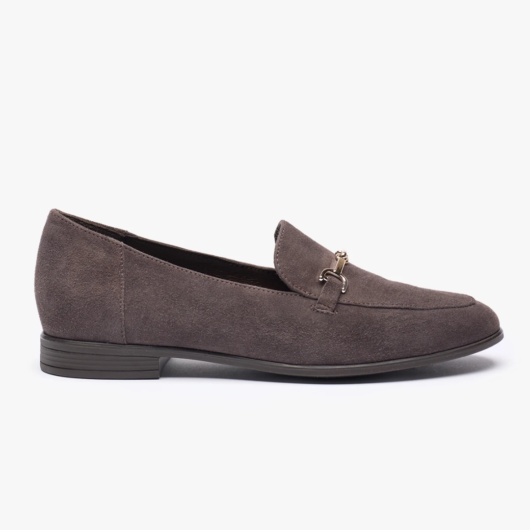 Mokasyny damskie Ryłko brązowe półbuty damskie zamszowe z ozdobą r. 38