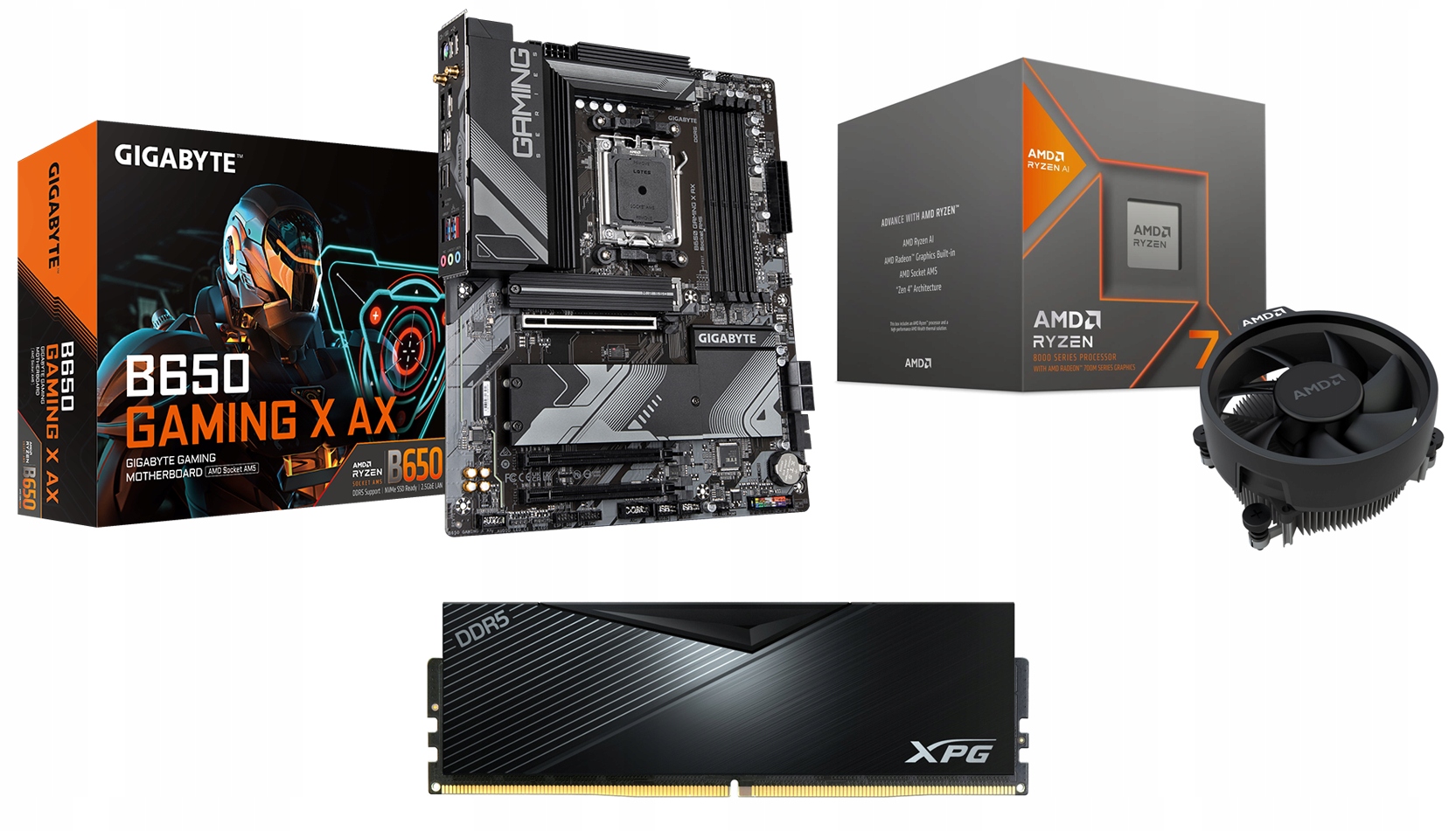 Zestaw Amd Ryzen 7 8700G B650 Gaming X Ax 16GB 6000