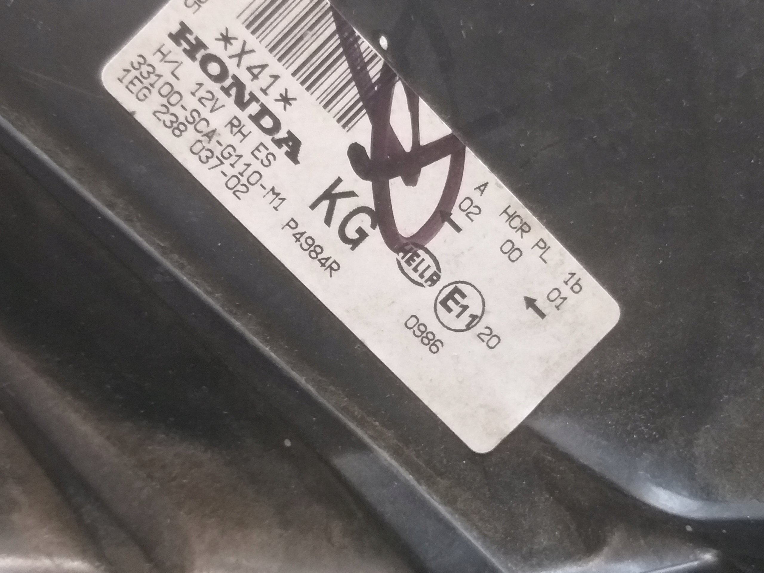 LIGHT FRONT RIGHT HONDA CRV CR V II 2 LIFT 04-06 33100-SCA-G110