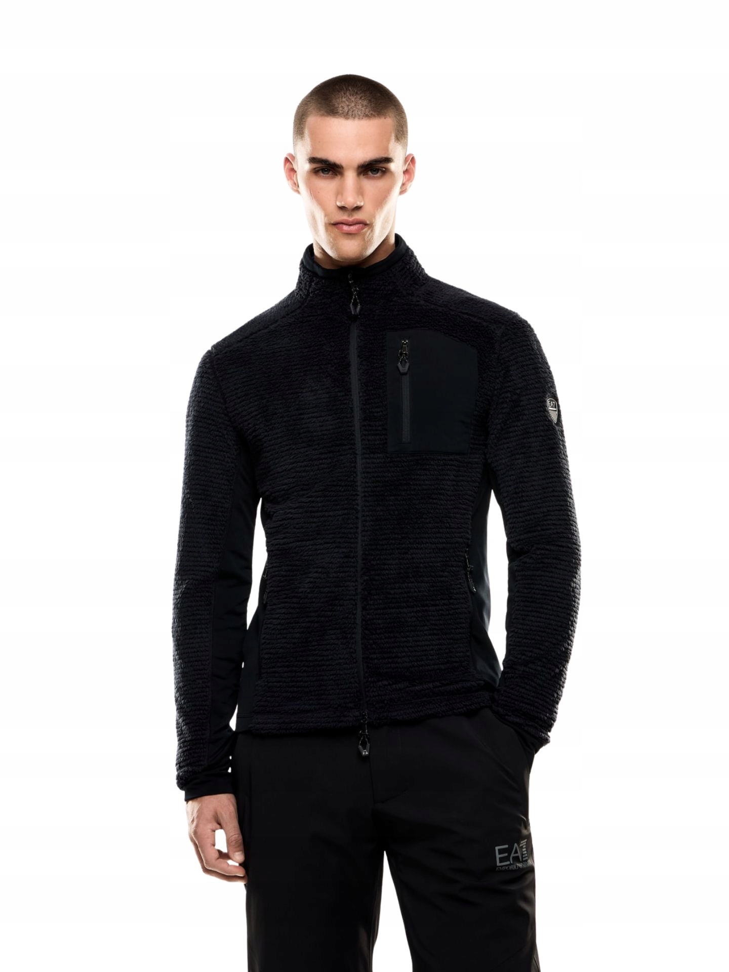 Pánská mikina EA7 Emporio Armani Cortina Primaloft Teddy Bear Black XL
