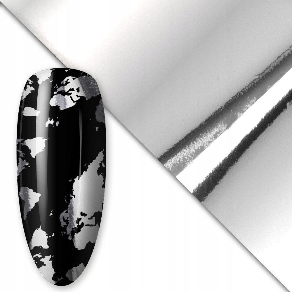 

Folia Transferowa Do Paznokci Zdobień Srebrna