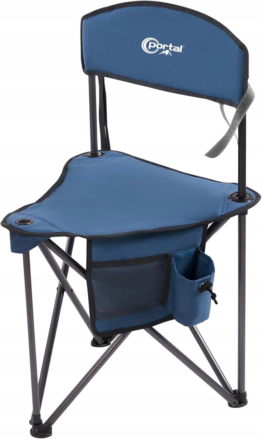 Portal Składany stołek z oparciem, trójnożny, wys 78 cm, do 102 kg P13