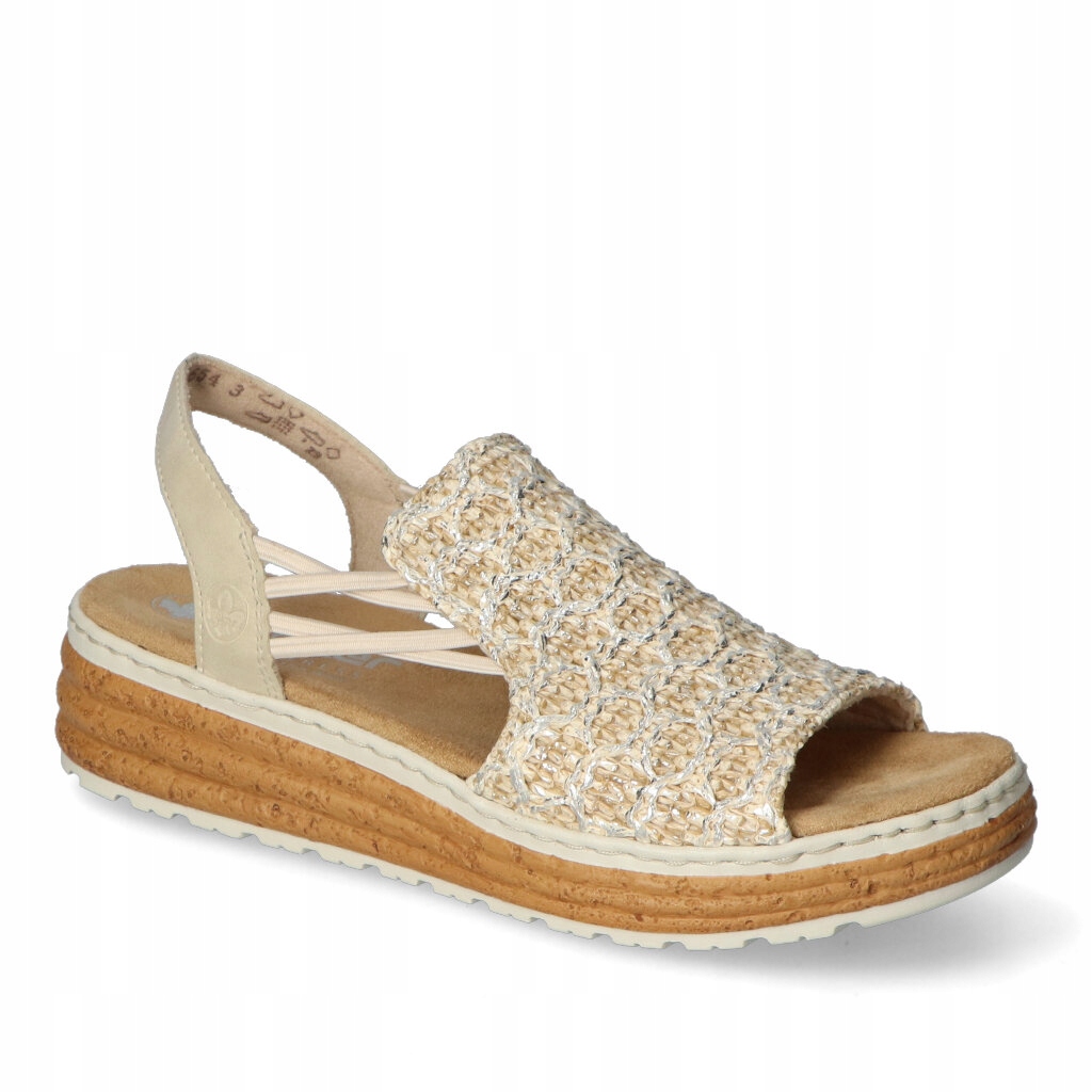 Dámské sandály Rieker Béžové kožené 38