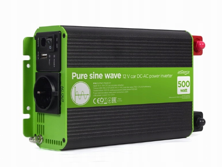Przetwornica Samochodowa Konwerter Napięcia Falownik 12V/230V 500W/1000W
