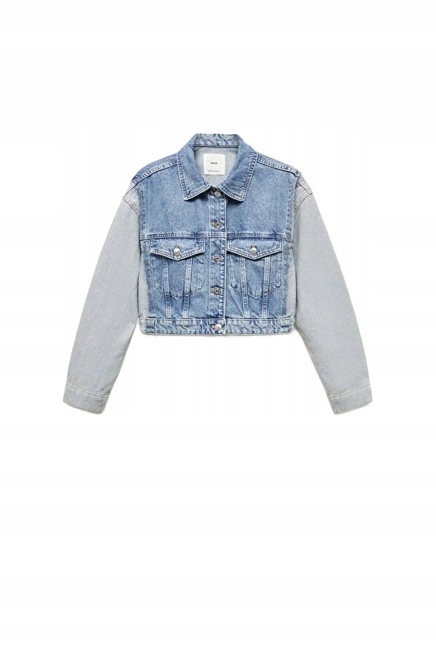 Mango Dámská Dvoubarevná Krátká Džínová Bunda M 5FA