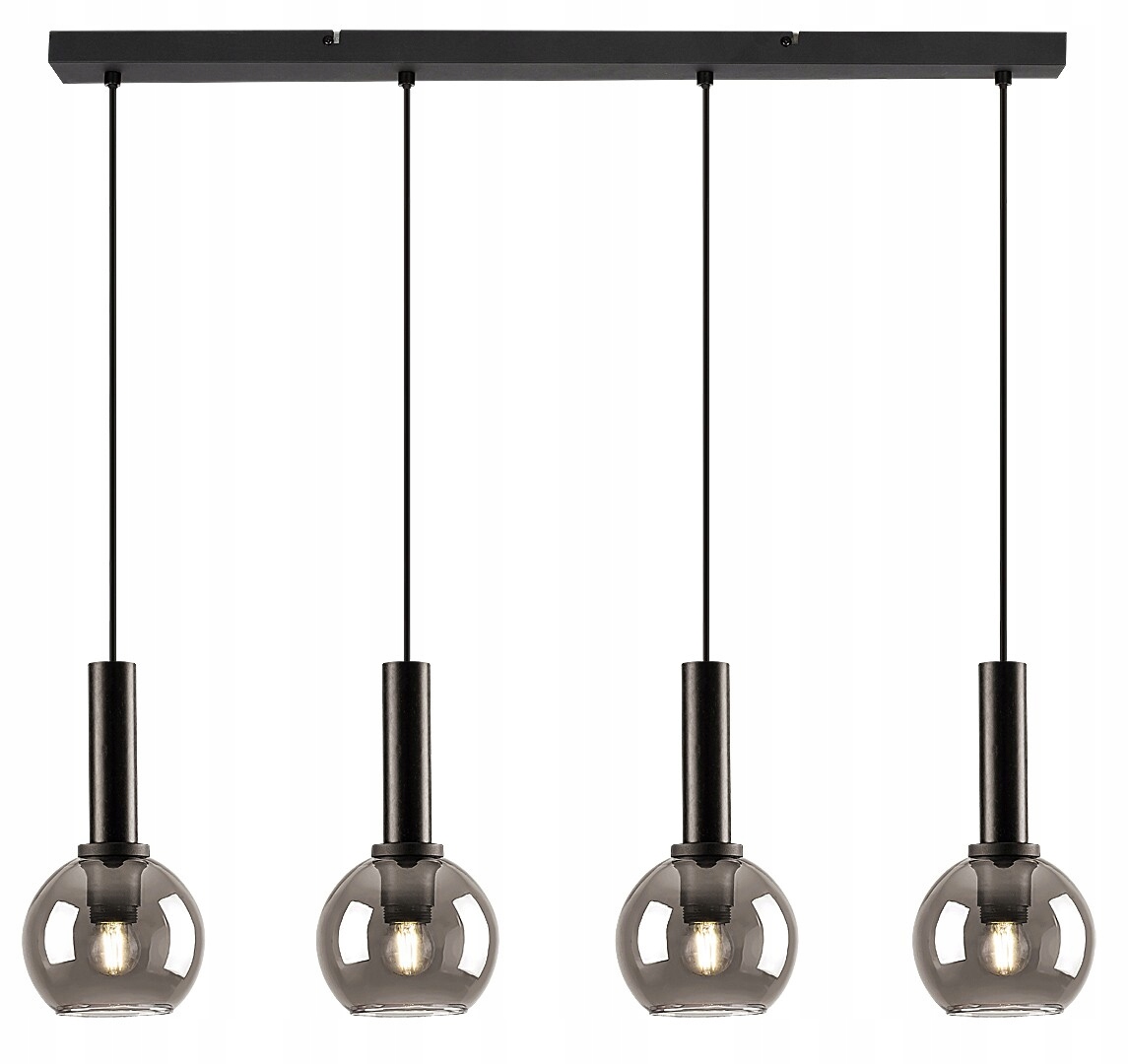 Závěsná lampa E27 4x40W černá 72174 Centio Rabalux