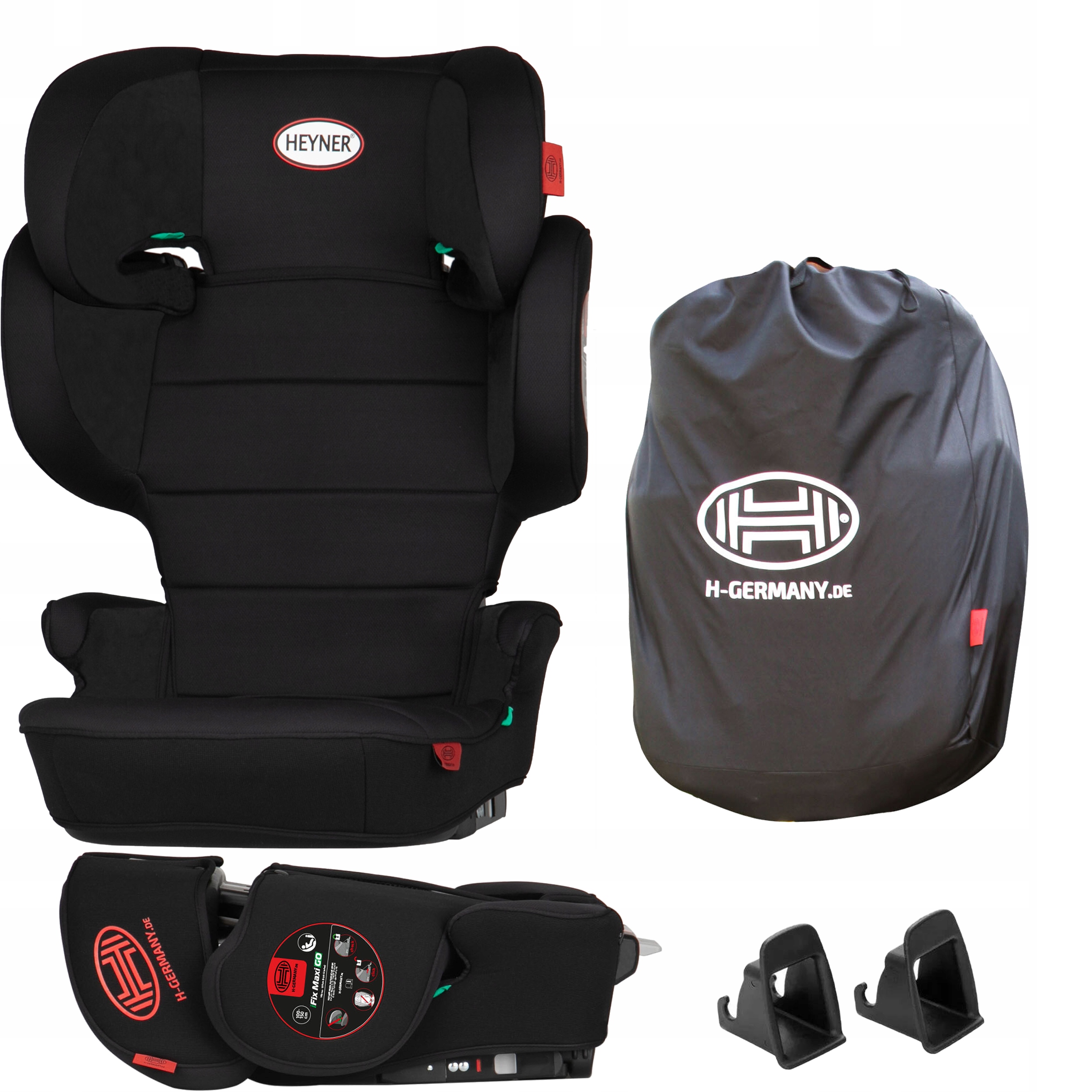 Fotelik Samochodowy i-Fix Maxi Go Składany z Torbą 15-36kg Black Heyner