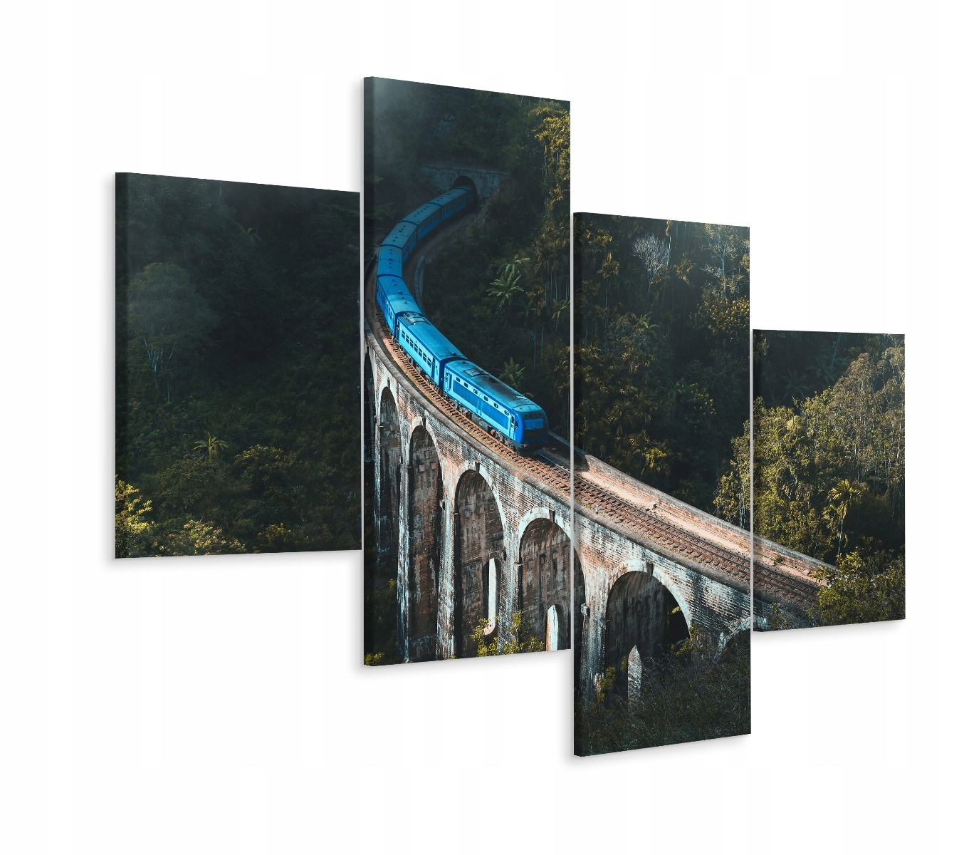 

Obraz Most Pociąg Las Pejzaż 3D 4 Części 80x50