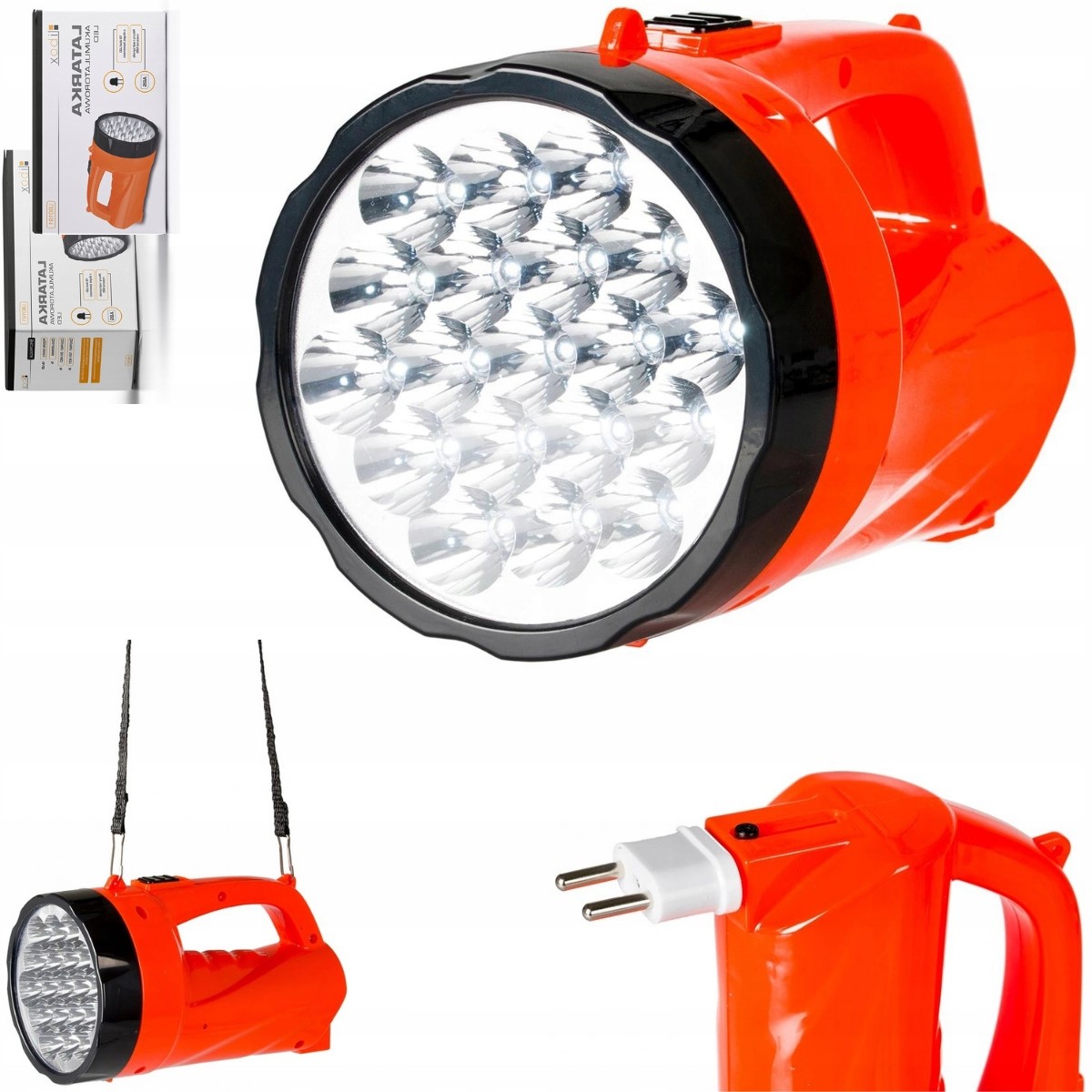

Latarka Szperacz Led Akumulatorowa 2 Tryby 19xLED