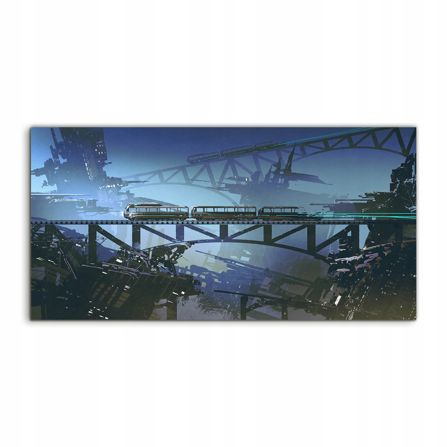 Akrylový fotoobraz 120x60 na stenu Vlak Traťový most