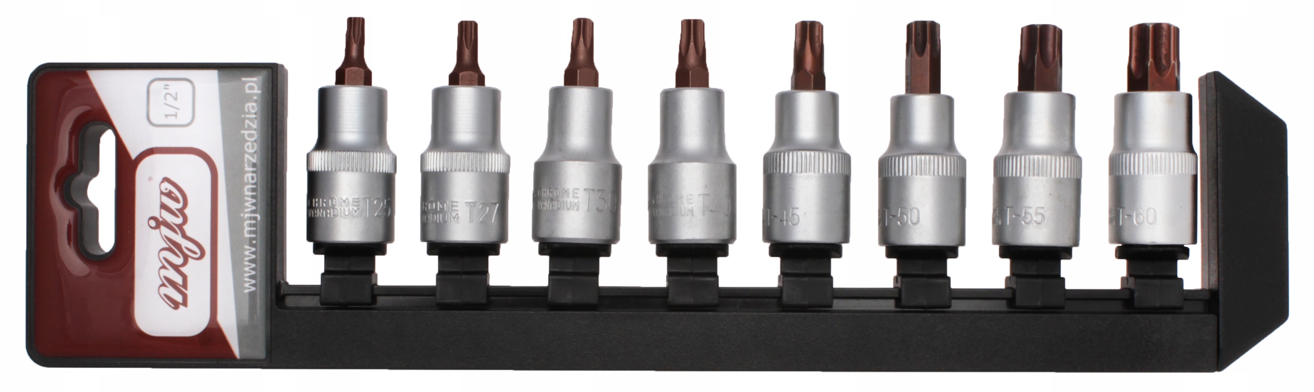 Komplet zestaw nasadek 1 2 TORX MJW