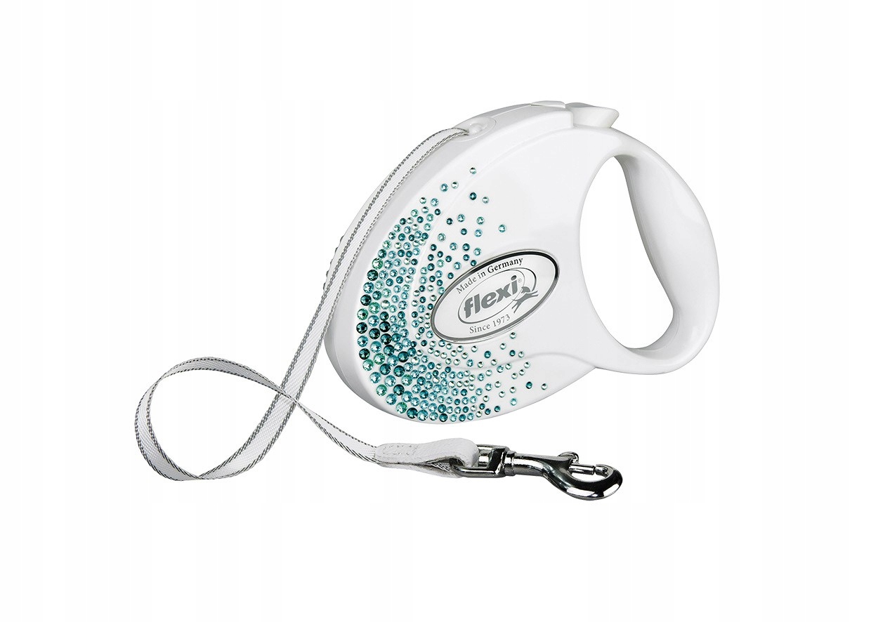 Levně Flexi Vodítko Glam Splash Ocean, M Páska 5m, bílá