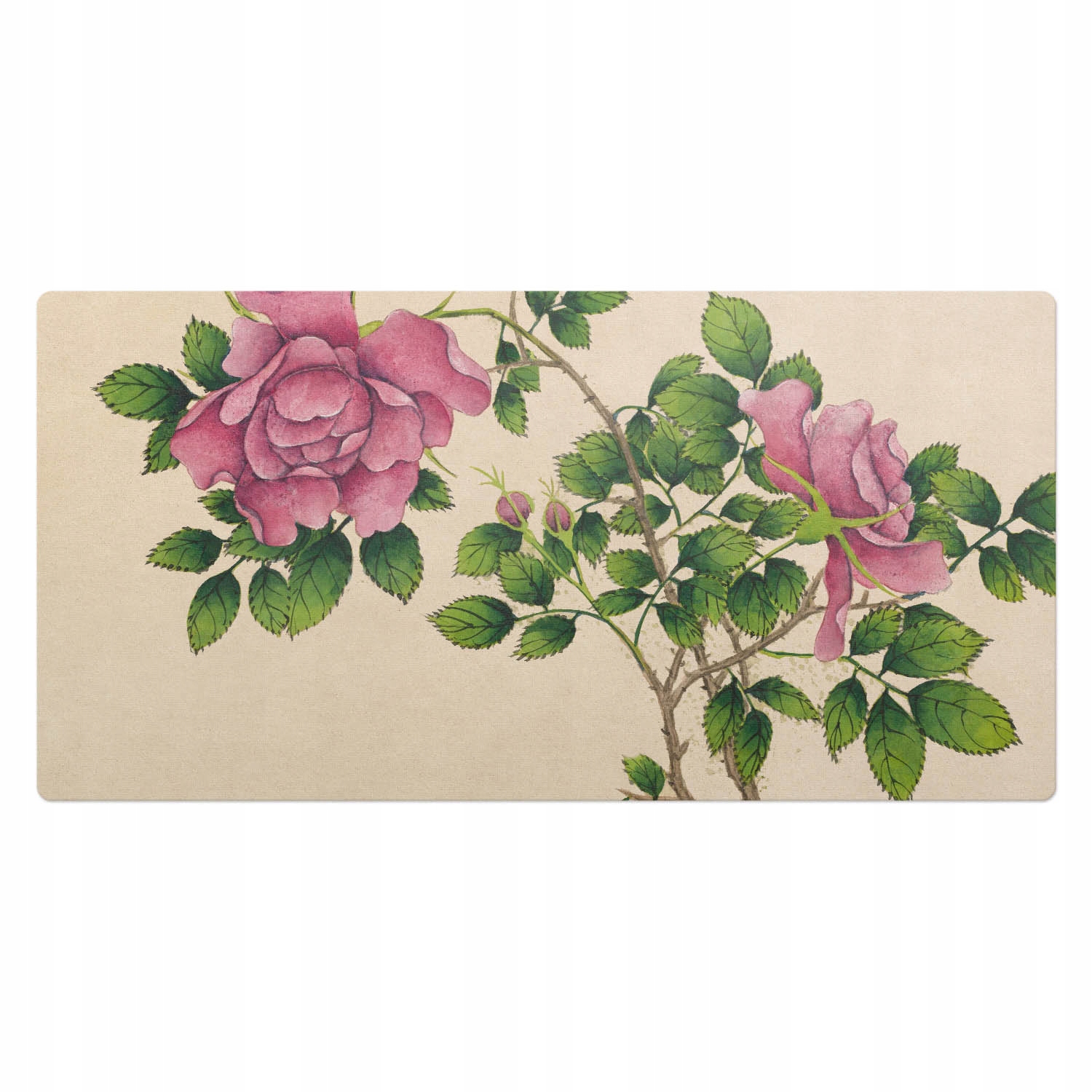 Ochranná dekorativní podložka na kancelářský stůl Retro kompozice růží 100 x 50 cm
