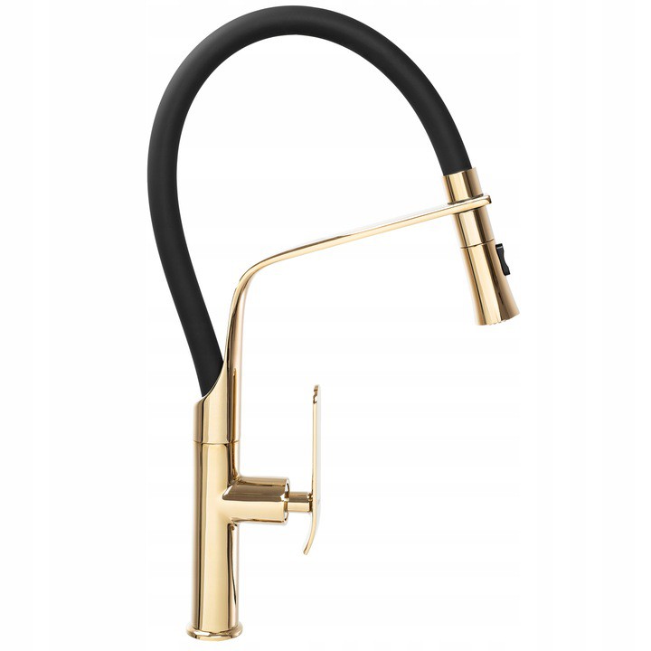 Vysoká kuchynská batéria Castor Black Gold Zlatá