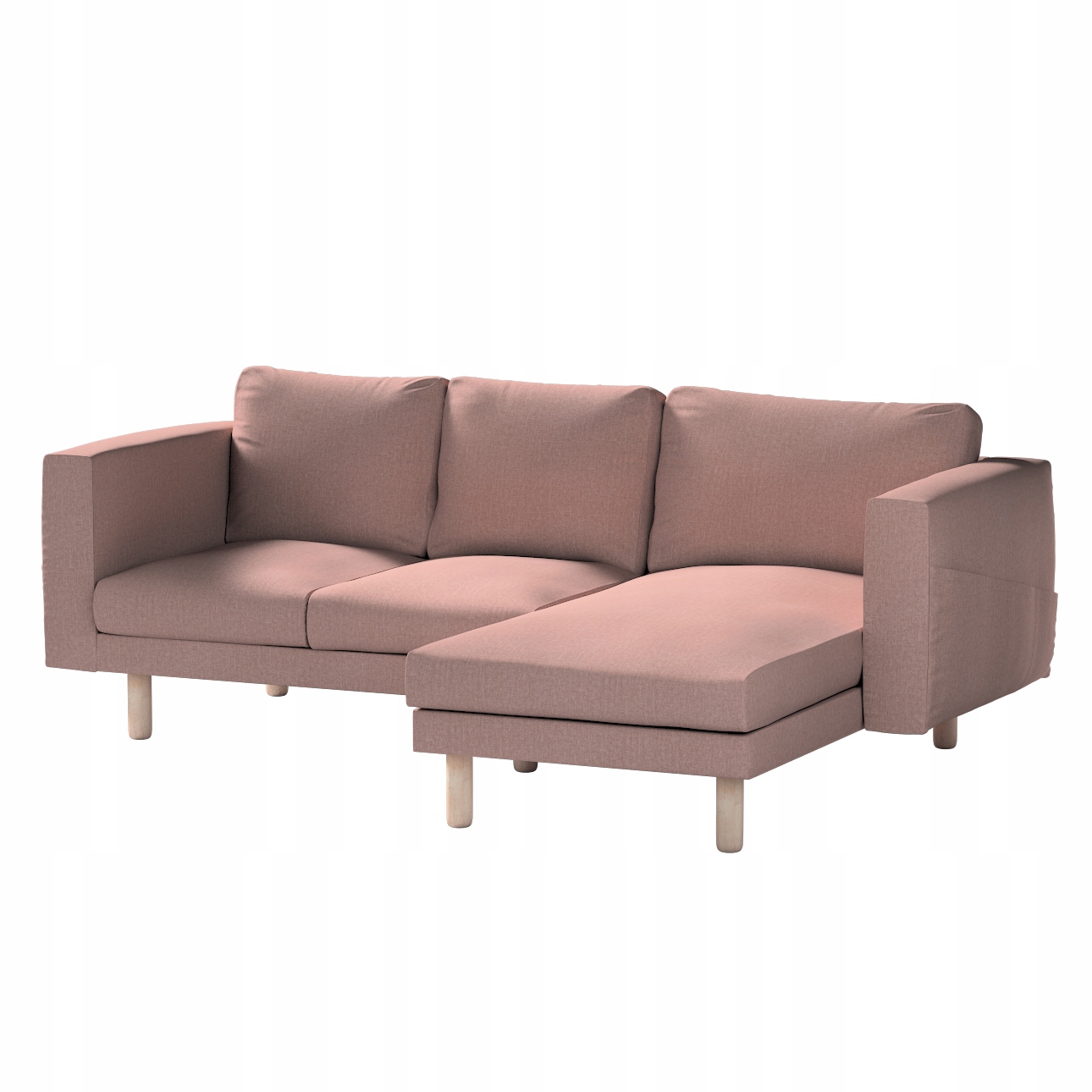 Dekoria potah na pohovku Norsborg pro 3 osoby s lenoškou Ikea, růžový