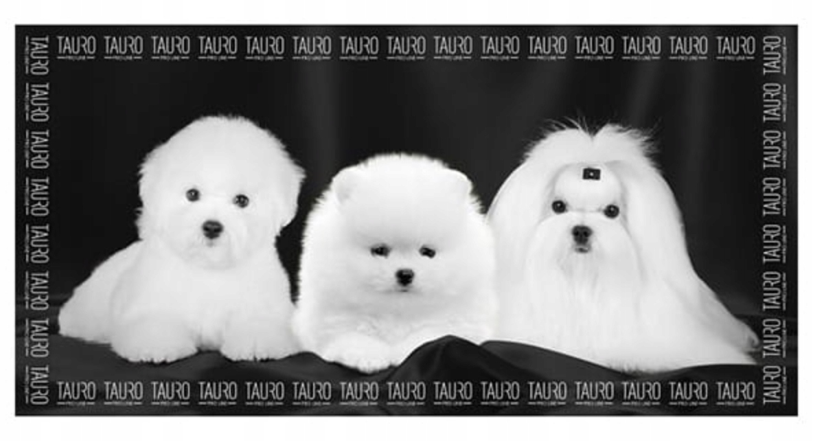 Levně Tauro Pro Line Ručník z mikrovlákna pro psy 80x160 cm Maltézský Bichon