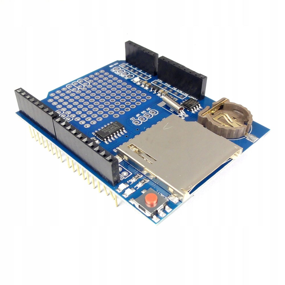 Shield Data Logger RTC DS1307 slot SD Arduino UNO Sklep, Opinie, Cena