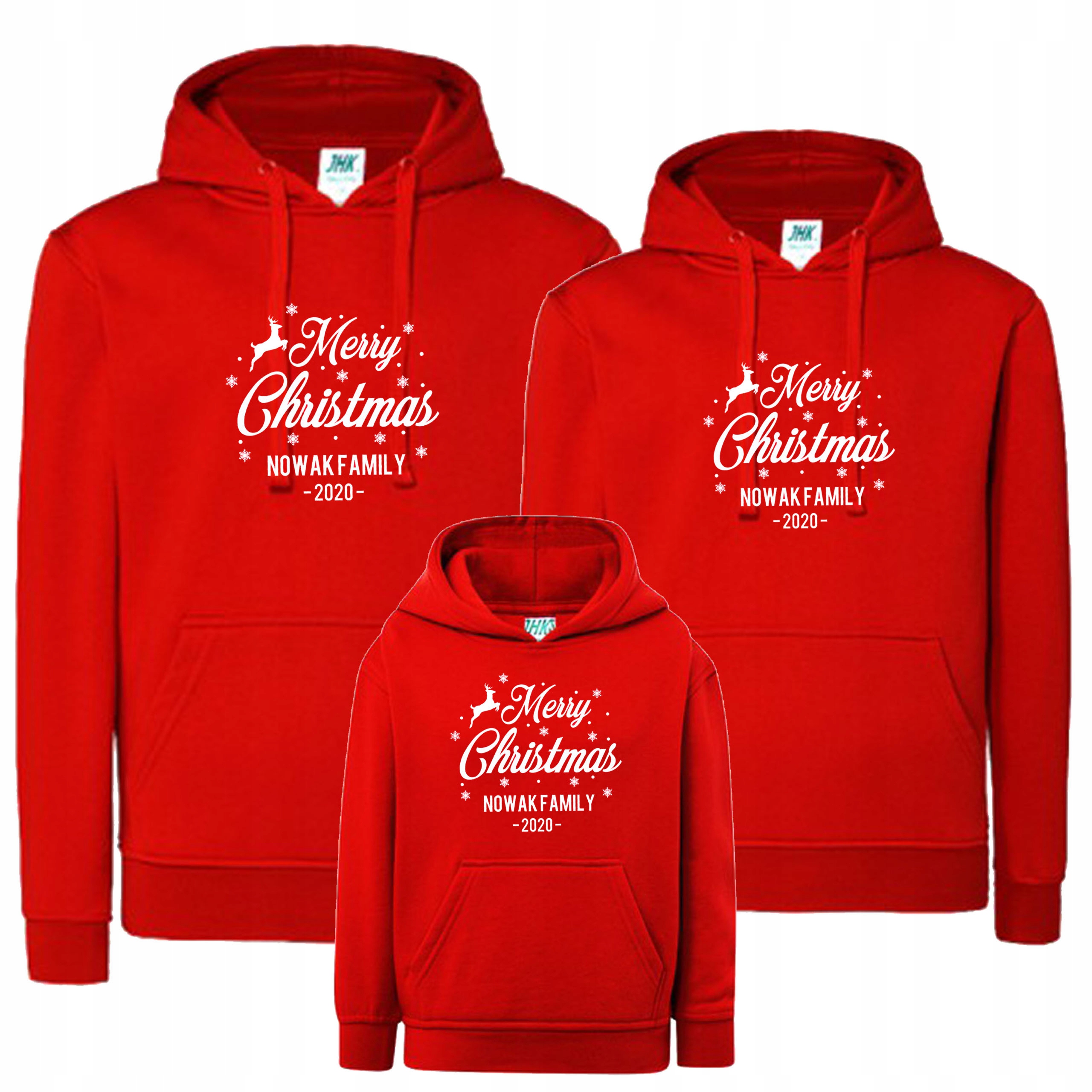 BLUZY ŚWIĄTECZNE DLA RODZINY NA SZTUKI NA ŚWIĘTA Materiał dominujący poliester