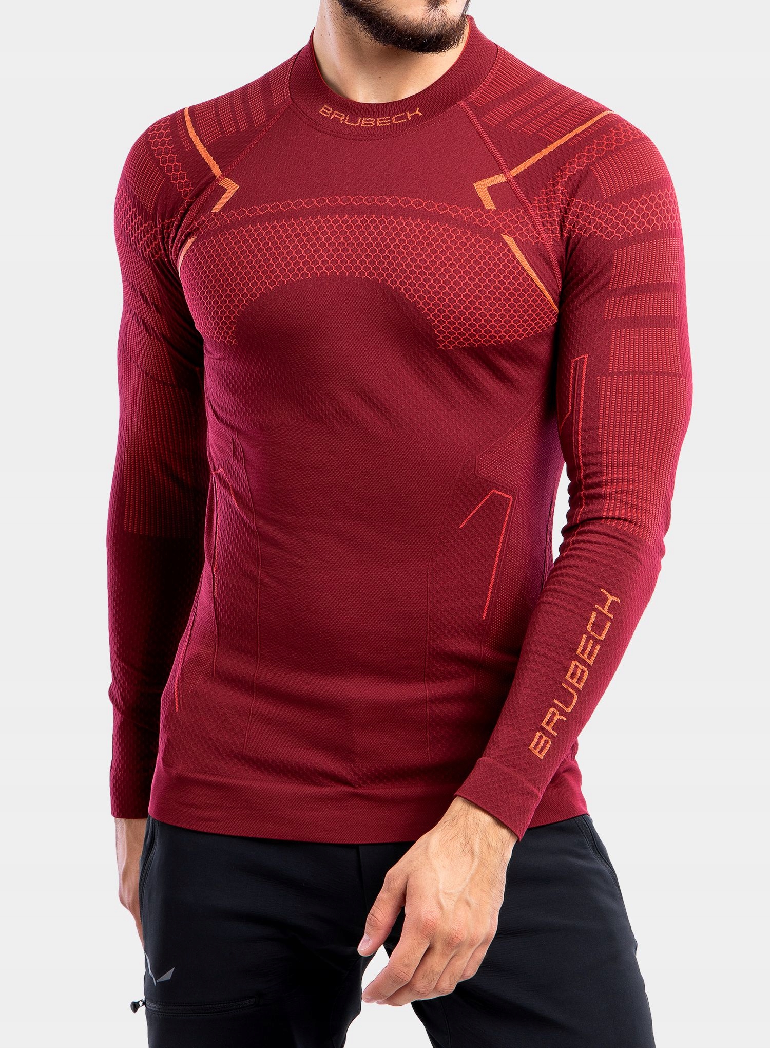 Bluza termoaktywna Brubeck Thermo Sweatshirt burgundy XL
