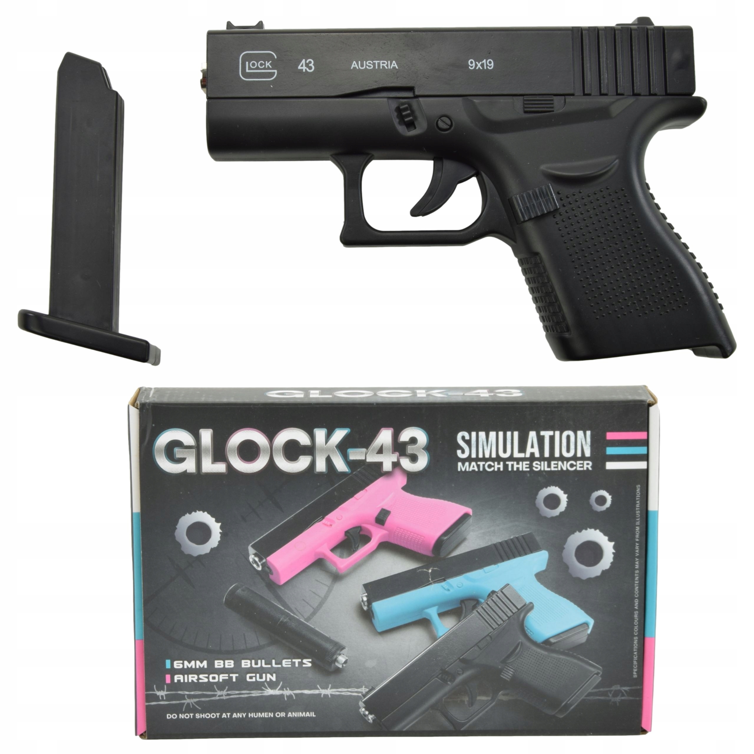 PISTOLET KULKI TŁUMIK GLOCK ASG METAL 800 GRATIS Kod producenta KULKI TŁUMIK GLOCK ASG METAL